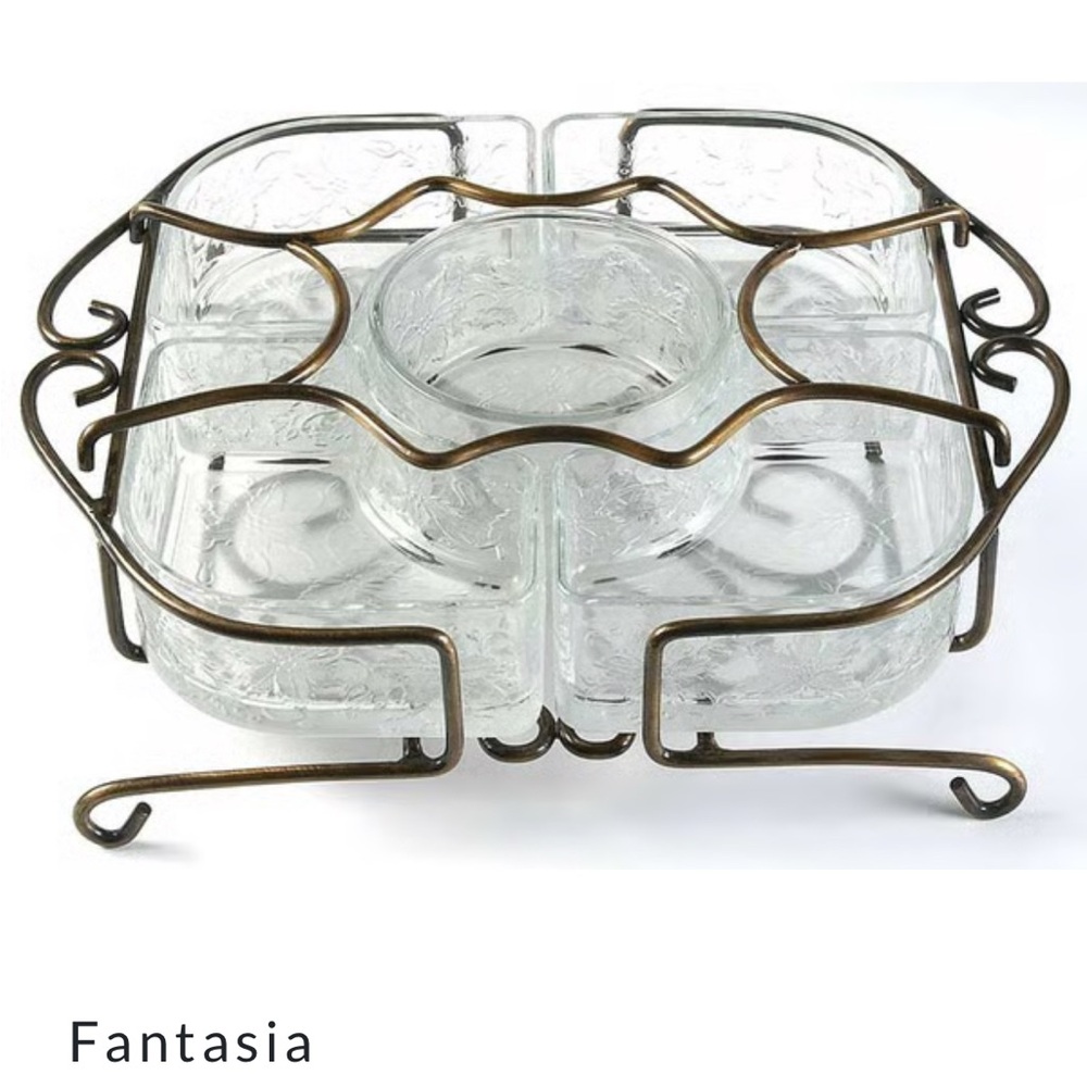 Princess House Fantasia 6 piece Chip & Dip Set - Picture 8 of 8